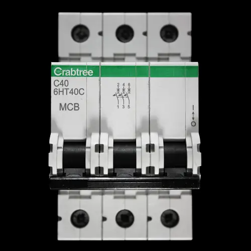 CRABTREE 40 AMP CURVE C 10kA TRIPLE POLE MCB 6HT40C LOADSTAR
