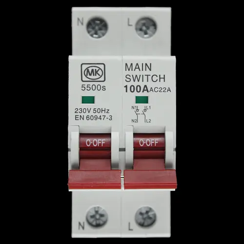 MK 100 AMP DOUBLE POLE MAIN SWITCH DISCONNECTOR AC22A 5500s