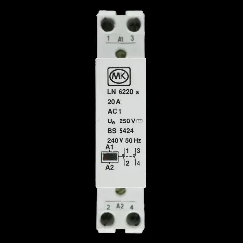 MK 20 AMP DOUBLE POLE NO CONTACTOR 240V COIL LN 6220s