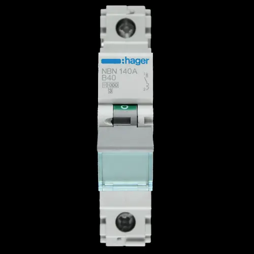 HAGER 40 AMP CURVE B 10kA MCB CIRCUIT BREAKER NBN140A 461808