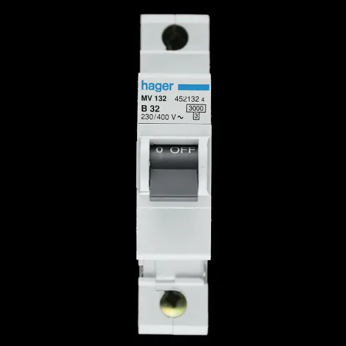 HAGER 32 AMP CURVE B 3kA MCB CIRCUIT BREAKER MV132 452132