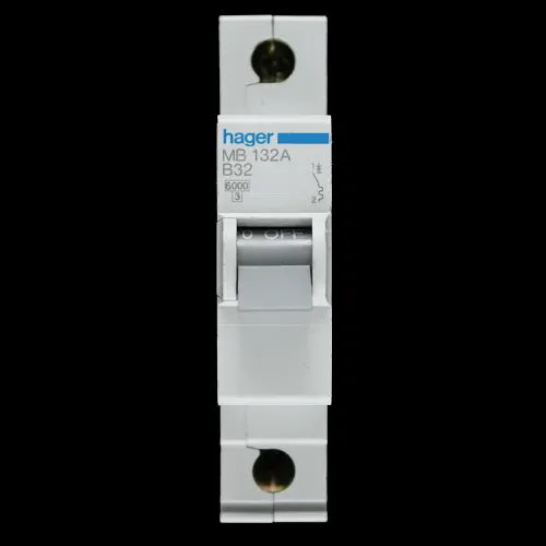 HAGER 32 AMP CURVE B 6kA MCB CIRCUIT BREAKER MB132A