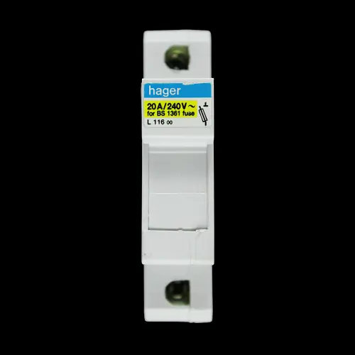 HAGER 20 AMP CARTRIDGE FUSE CARRIER HOLDER L116 010140