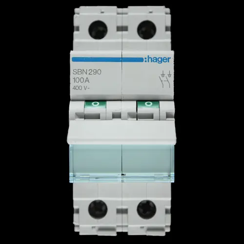 HAGER 100 AMP DOUBLE POLE MAIN SWITCH DISCONNECTOR SBN290