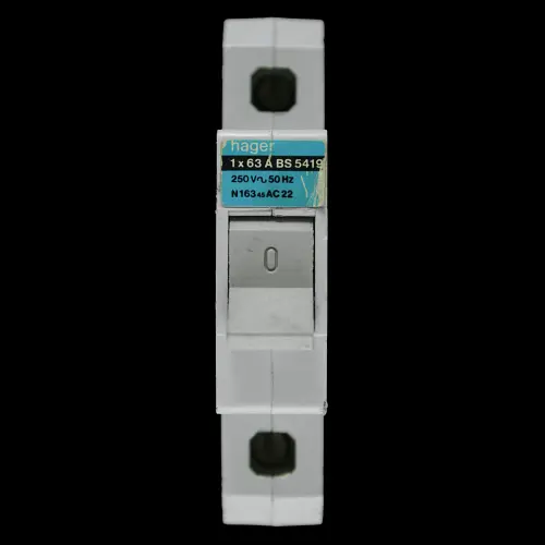HAGER 63 AMP SINGLE POLE MAINS SWITCH DISCONNECTOR N163 45