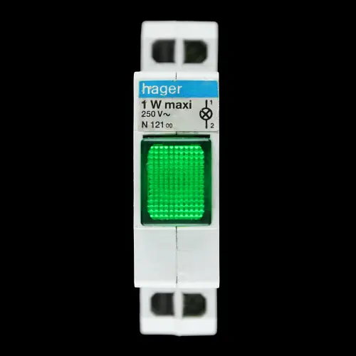 HAGER 1 WATT GREEN SIGNAL INDICATOR MAXI LIGHT N121 00