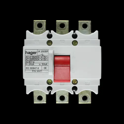 HAGER 250 AMP TRIPLE POLE MAIN SWITCH DISCONNECTOR JK250SR