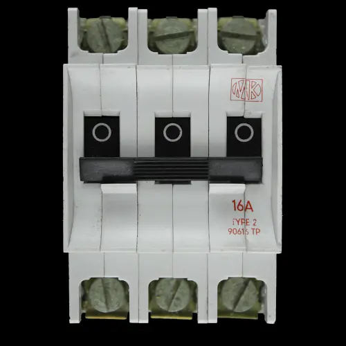 MK 16 AMP TYPE 2 M6 TRIPLE POLE MCB CIRCUIT BREAKER 90616 TP