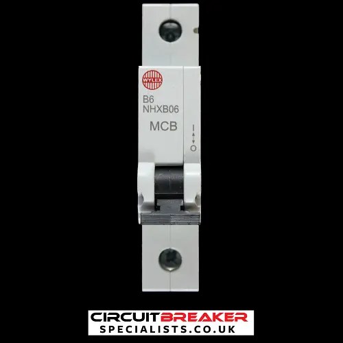 WYLEX 6 AMP CURVE B 6kA MCB CIRCUIT BREAKER NHX NHXB06