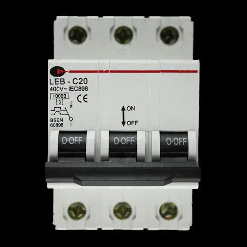 CGD 20 AMP CURVE C 10kA TRIPLE POLE MCB CIRCUIT BREAKER LEB-C20