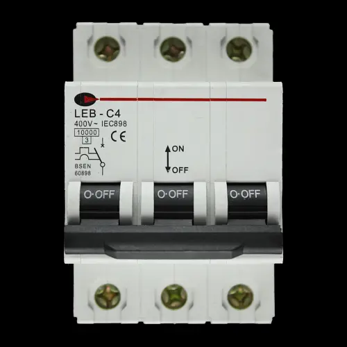 CGD 4 AMP CURVE C 10kA TRIPLE POLE MCB CIRCUIT BREAKER LEB-C4