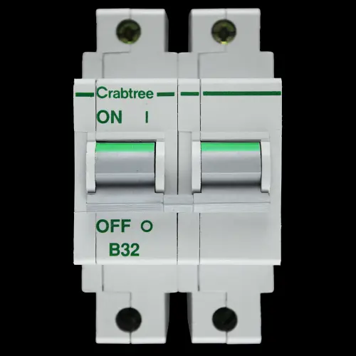 CRABTREE 32 AMP CURVE B 16kA DOUBLE POLE MCB CIRCUIT BREAKER POLESTAR