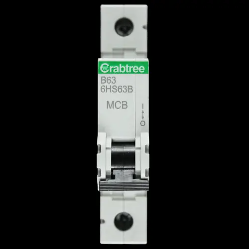 CRABTREE 63 AMP CURVE B 10kA MCB CIRCUIT BREAKER LOADSTAR 6HS63B