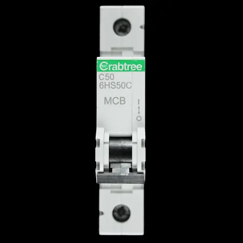 CRABTREE 50 AMP CURVE C 10kA MCB CIRCUIT BREAKER LOADSTAR 6HS50C