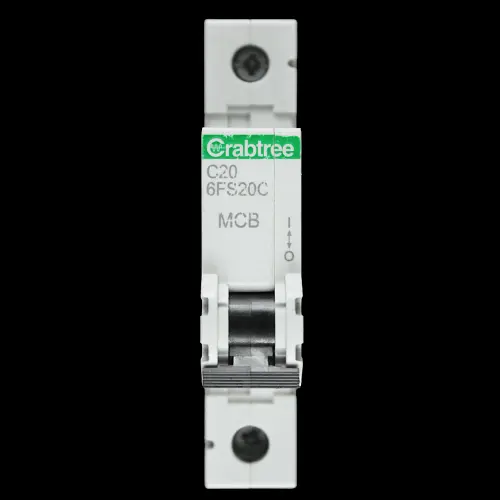 CRABTREE 20 AMP CURVE C 6kA MCB CIRCUIT BREAKER LOADSTAR 6FS20C
