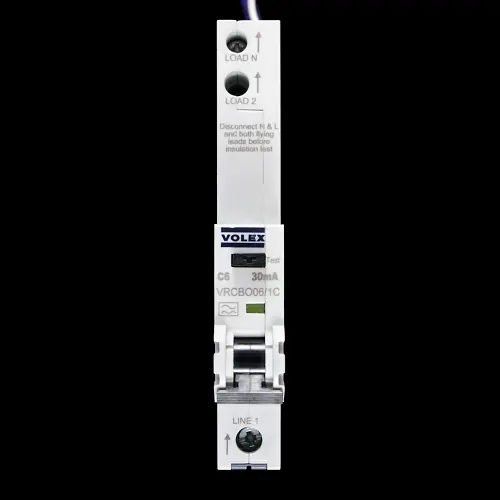 VOLEX 6 AMP CURVE C 6kA 30mA RCBO TYPE A VRCBO06/1C