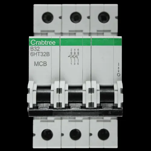 CRABTREE 32 AMP CURVE B 10kA TRIPLE POLE MCB CIRCUIT BREAKER 6HT32B LOADSTAR