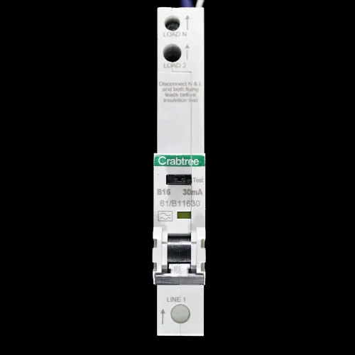CRABTREE 16 AMP CURVE B 6kA 30mA RCBO TYPE A 61/B11630 STARBREAKER