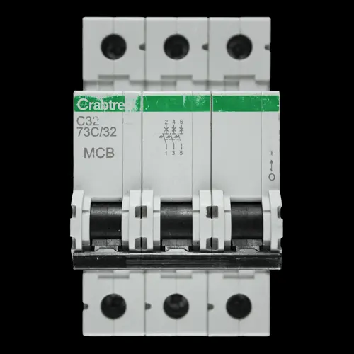 CRABTREE 32 AMP CURVE C 16kA TRIPLE POLE MCB CIRCUIT BREAKER 73C/32
