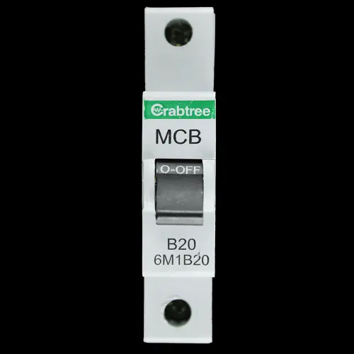 CRABTREE 20 AMP CURVE B 6kA MCB CIRCUIT BREAKER LOADSTAR 6M1B20