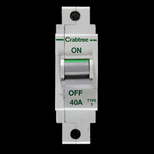 CRABTREE 40 AMP TYPE 3 M9 MCB CIRCUIT BREAKER POLESTAR
