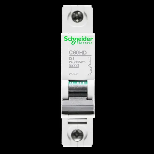 SCHNEIDER 1 AMP CURVE D 10kA MCB CIRCUIT BREAKER C60HD 25695 MULTI9