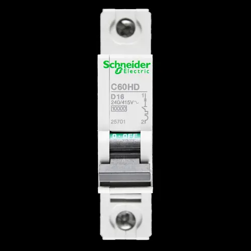 SCHNEIDER 16 AMP CURVE D 10kA MCB CIRCUIT BREAKER C60HD 25701 MULTI9