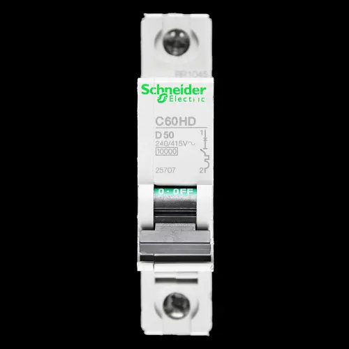 SCHNEIDER 50 AMP CURVE D 10kA MCB CIRCUIT BREAKER C60HD 25707 MULTI9