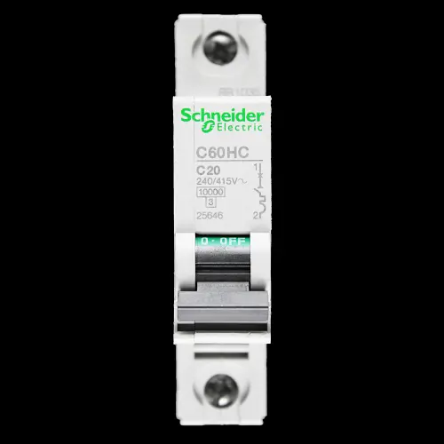 SCHNEIDER 20 AMP CURVE C 10kA MCB CIRCUIT BREAKER C60HC 25646