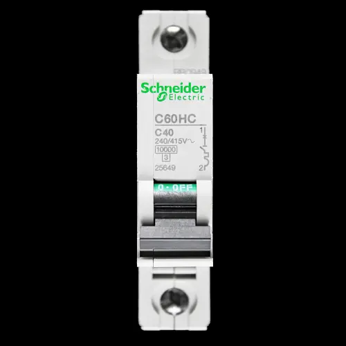 SCHNEIDER 40 AMP CURVE C 10kA MCB CIRCUIT BREAKER C60HC 25649