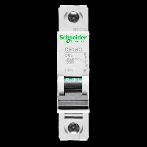 SCHNEIDER 63 AMP CURVE C 10kA MCB CIRCUIT BREAKER C60HC 25652