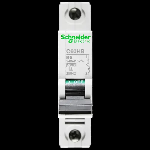 SCHNEIDER 6 AMP CURVE B 10kA MCB CIRCUIT BREAKER C60HB 25842