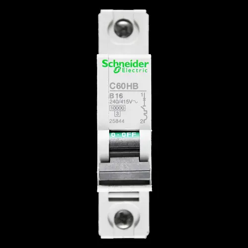 SCHNEIDER 16 AMP CURVE B 10kA MCB CIRCUIT BREAKER C60HB 25844
