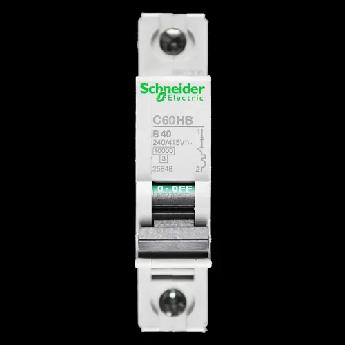 SCHNEIDER 40 AMP CURVE B 10kA MCB CIRCUIT BREAKER C60HB 25848