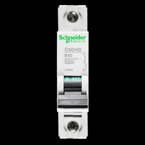 SCHNEIDER 63 AMP CURVE B 10kA MCB CIRCUIT BREAKER C60HB 25850