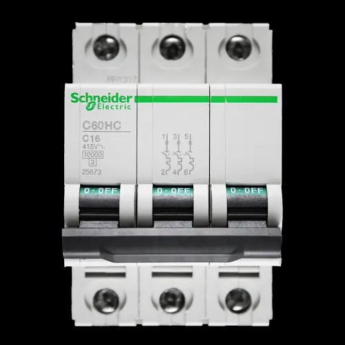 SCHNEIDER 16 AMP CURVE C 10kA TRIPLE POLE MCB CIRCUIT BREAKER C60HC 25673