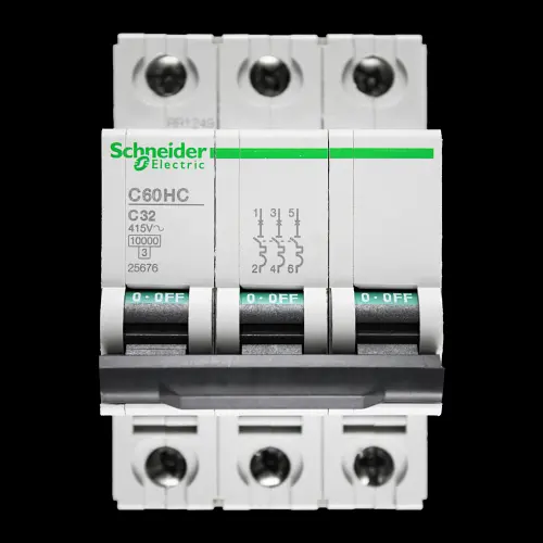 SCHNEIDER 32 AMP CURVE C 10kA TRIPLE POLE MCB CIRCUIT BREAKER C60HC 25676