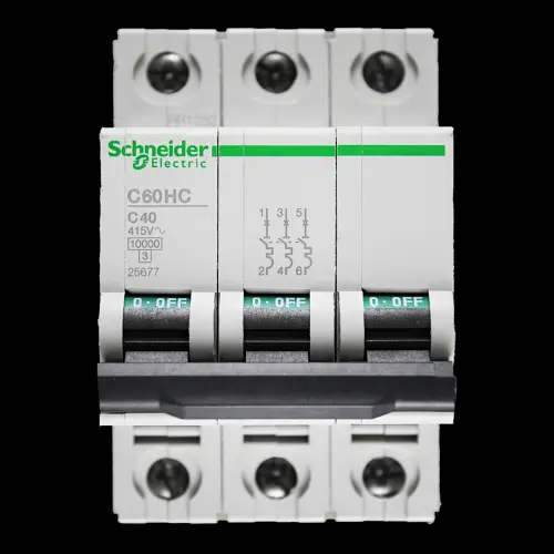 SCHNEIDER 40 AMP CURVE C 10kA TRIPLE POLE MCB CIRCUIT BREAKER C60HC 25677