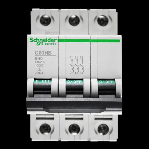 SCHNEIDER 40 AMP CURVE B 10kA TRIPLE POLE MCB CIRCUIT BREAKER C60HB 25874
