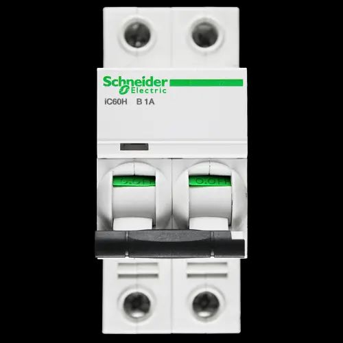 SCHNEIDER 1 AMP CURVE B 10kA DOUBLE POLE MCB CIRCUIT BREAKER A9F53201 IC60H