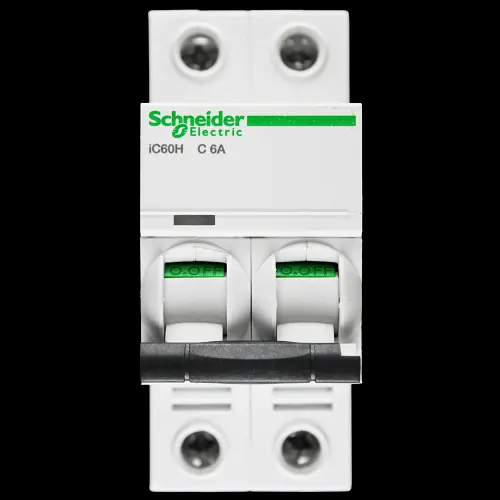 SCHNEIDER 6 AMP CURVE C 10kA DOUBLE POLE MCB CIRCUIT BREAKER A9F54206 IC60H