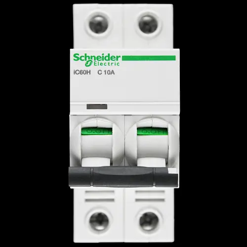 SCHNEIDER 10 AMP CURVE C 10kA DOUBLE POLE MCB CIRCUIT BREAKER A9F54210 IC60H