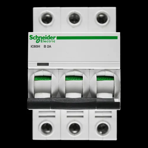 SCHNEIDER 2 AMP CURVE B 10kA TRIPLE POLE MCB CIRCUIT BREAKER A9F53302 IC60H