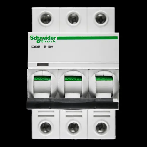 SCHNEIDER 10 AMP CURVE B 10kA TRIPLE POLE MCB CIRCUIT BREAKER A9F53310 IC60H