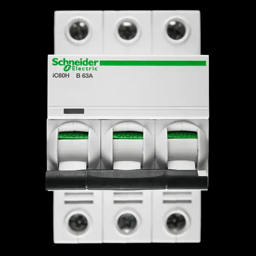 SCHNEIDER 63 AMP CURVE B 10kA TRIPLE POLE MCB CIRCUIT BREAKER A9F53363 IC60H