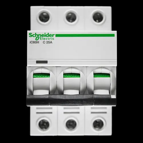 SCHNEIDER 25 AMP CURVE C 10kA TRIPLE POLE MCB CIRCUIT BREAKER A9F54325 IC60H