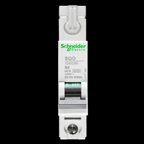 SCHNEIDER 6 AMP CURVE B 6kA MCB CIRCUIT BREAKER SQO 106EB6