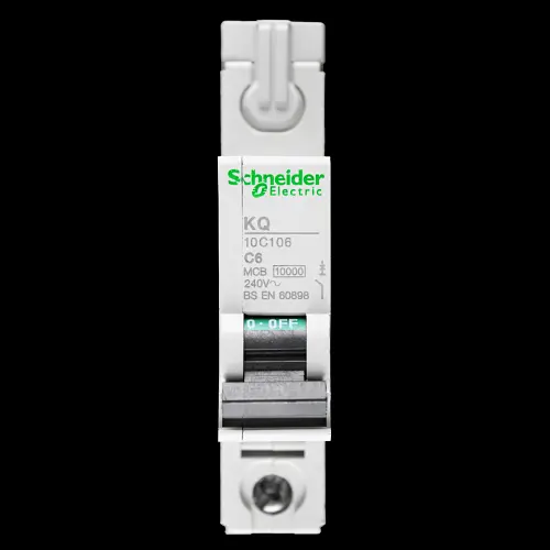 SCHNEIDER 6 AMP CURVE C 10kA MCB CIRCUIT BREAKER KQ 10C106