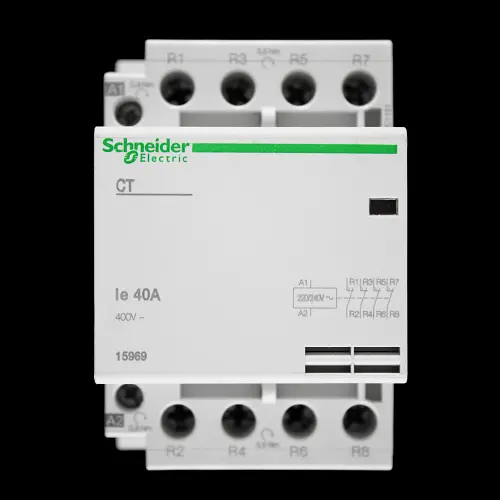 SCHNEIDER 40 AMP FOUR POLE NC CONTACTOR 220/240V COIL 15969