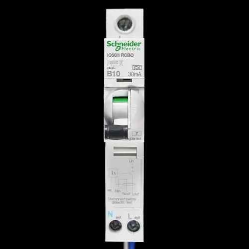 SCHNEIDER 10 AMP CURVE B 10kA 30mA RCBO TYPE A IC60H A9D31810